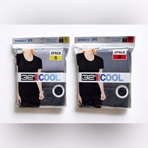 32 Degrees Cool Women’s Short Sleeve Scoop Neck Undershirts T-Shirt 3-Pack New